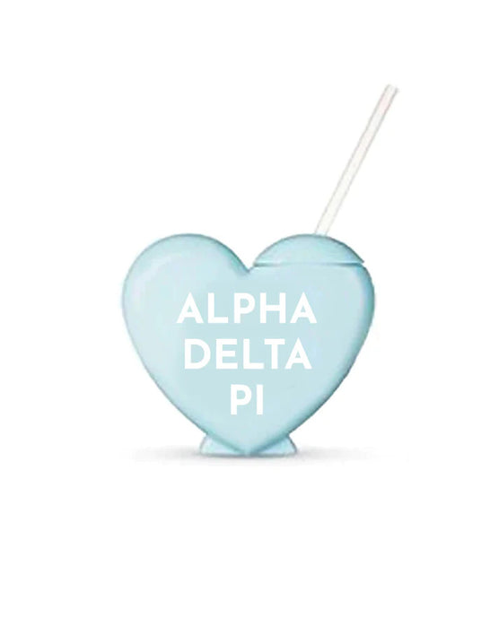 Alpha Delta Pi Heart Shaped Tumblers Alpha Delta Pi Heart Shaped Tumblers