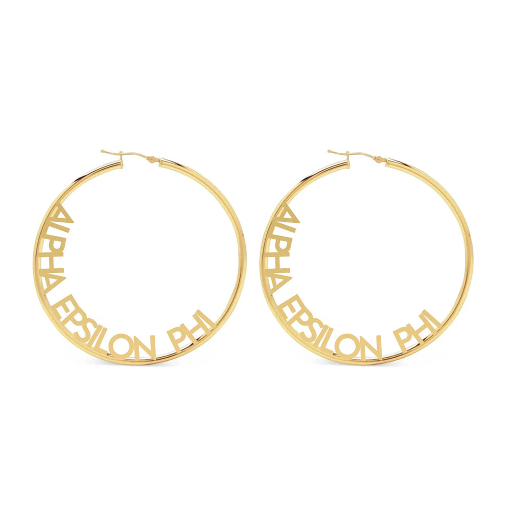 Alpha Epsilon Phi Hoop Earrings Alpha Epsilon Phi Hoop Earrings