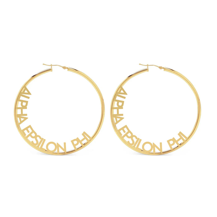 Alpha Epsilon Phi Hoop Earrings Alpha Epsilon Phi Hoop Earrings