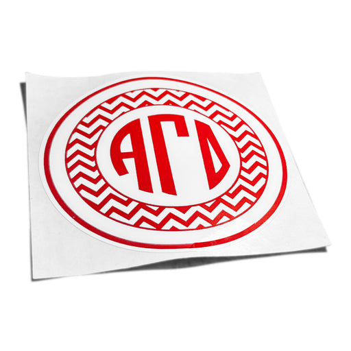 Alpha Gamma Delta Sorority Monogram Bumper Sticker