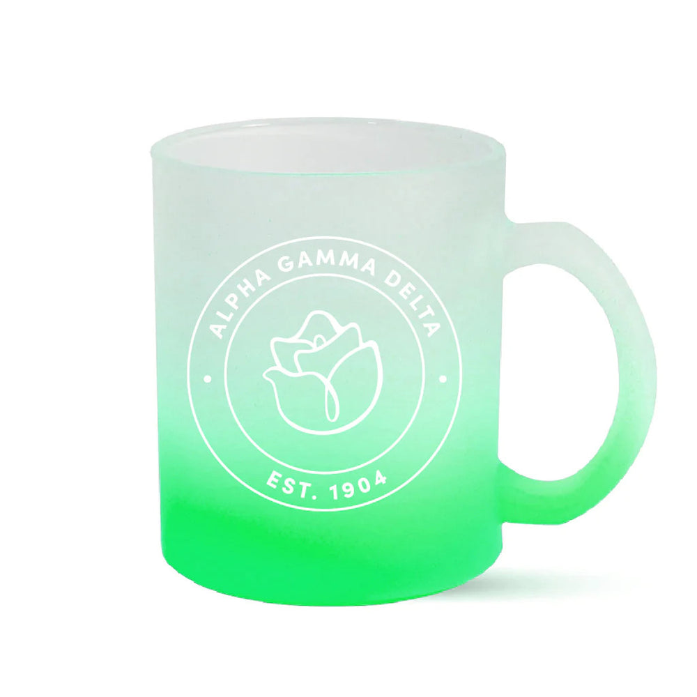Alpha Gamma Delta Ombre Glass Mugs Alpha Gamma Delta Ombre Glass Mugs