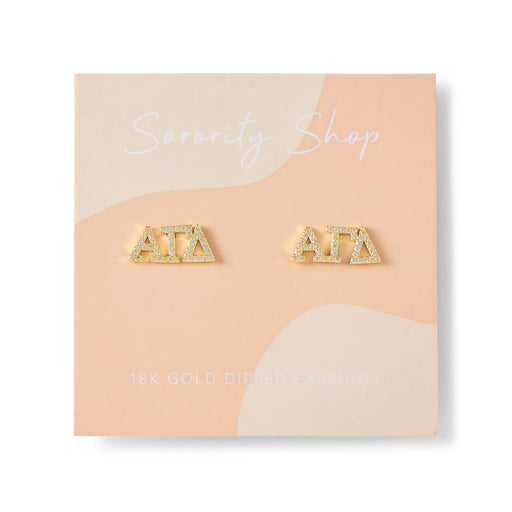 Alpha Gamma Delta Studded Earrings