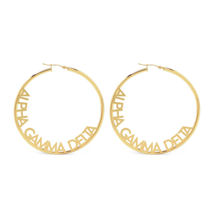 Alpha Gamma Delta Hoop Earrings Alpha Gamma Delta Hoop Earrings