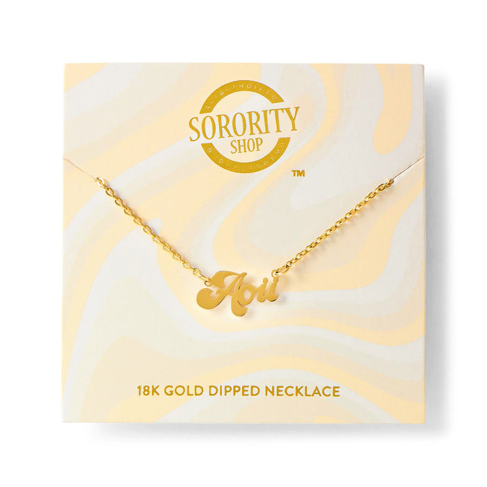 Alpha Omicron Pi Retro Nickname Necklaces Alpha Omicron Pi Retro Nickname Necklaces