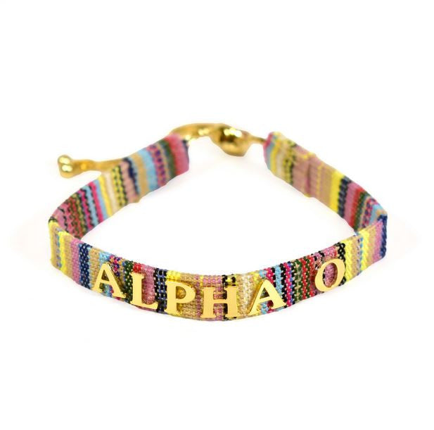 Alpha Omicron Pi Woven Bracelet Alpha Omicron Pi Woven Bracelet