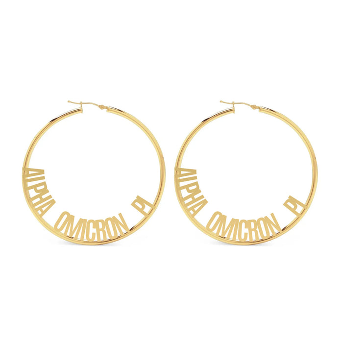 Alpha Omicron Pi Hoop Earrings Alpha Omicron Pi Hoop Earrings