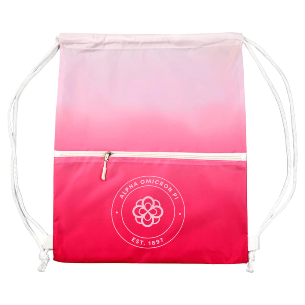 Alpha Omicron Pi Drawstring Cinch Bag Alpha Omicron Pi Drawstring Cinch Bag