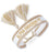 Alpha Omicron Pi Woven Bracelet Gold Alpha Omicron Pi Woven Bracelet - Gold