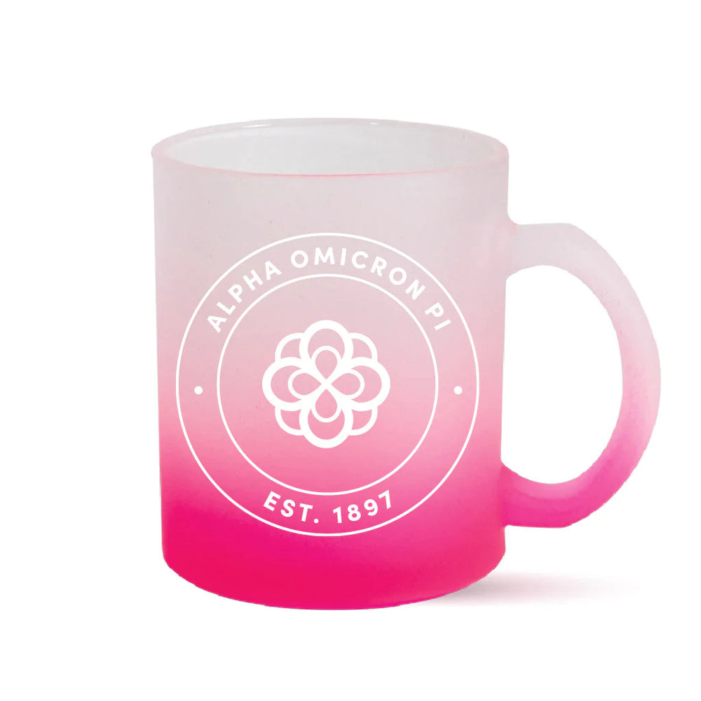 Alpha Omicron Pi Ombre Glass Mugs Alpha Omicron Pi Ombre Glass Mugs