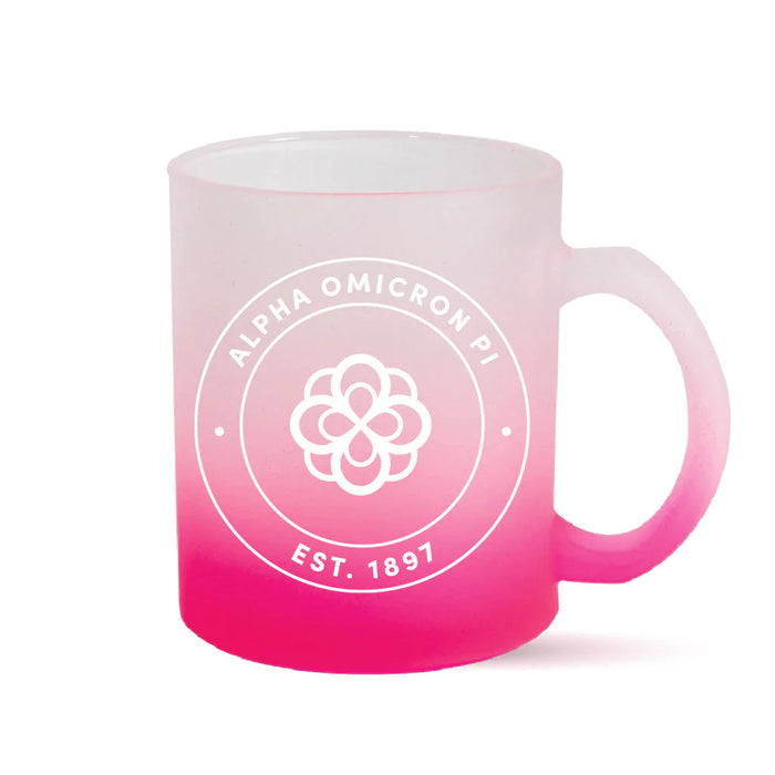 Alpha Omicron Pi Ombre Glass Mugs Alpha Omicron Pi Ombre Glass Mugs