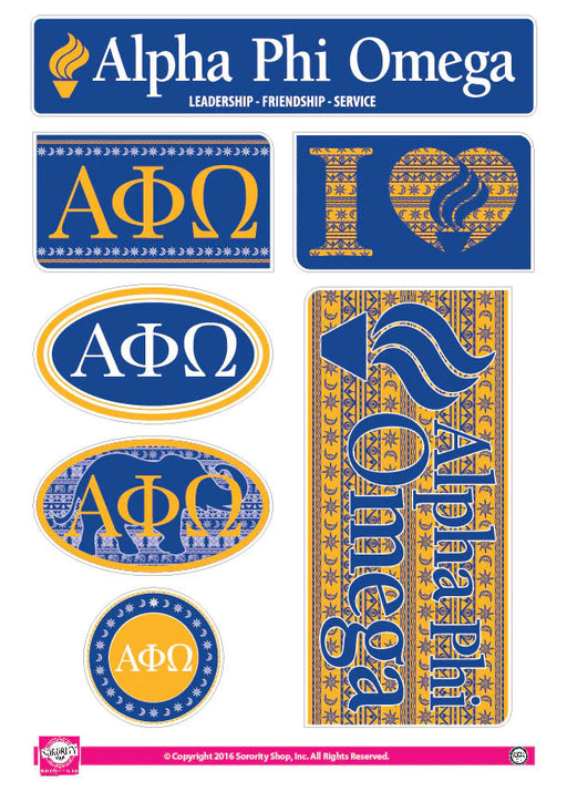 Stickers Decals Alpha Phi  Omega Bohemian Stickers