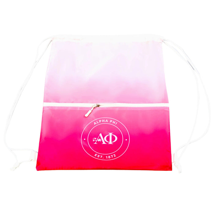 Alpha Phi Drawstring Cinch Bag Alpha Phi Drawstring Cinch Bag