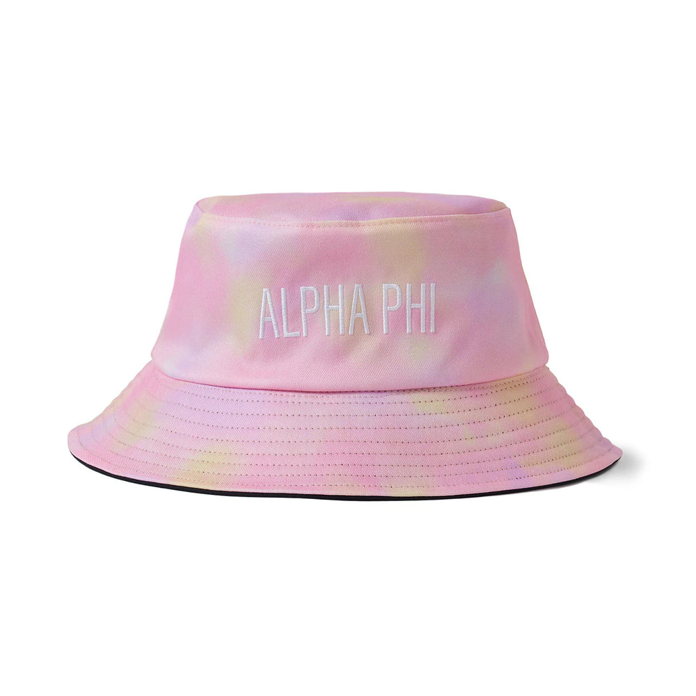 Alpha Phi Tie Dye Pastel Bucket Hat Alpha Phi Tie Dye Pastel Bucket Hat
