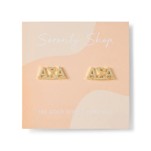 Alpha Sigma Alpha Studded Earrings