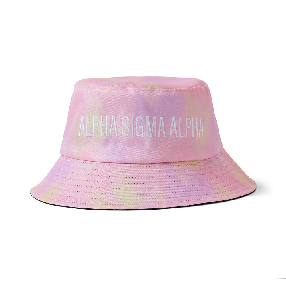 Alpha Sigma Alpha Tie Dye Pastel Bucket Hat Alpha Sigma Alpha Tie Dye Pastel Bucket Hat