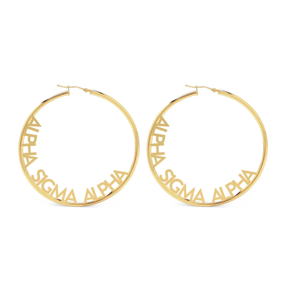 Alpha Sigma Alpha Hoop Earrings Alpha Sigma Alpha Hoop Earrings