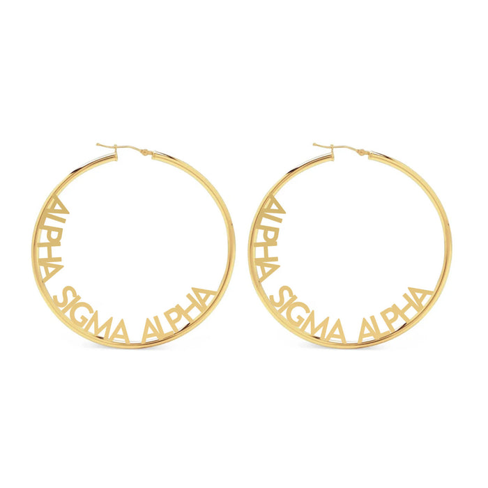Alpha Sigma Alpha Hoop Earrings Alpha Sigma Alpha Hoop Earrings