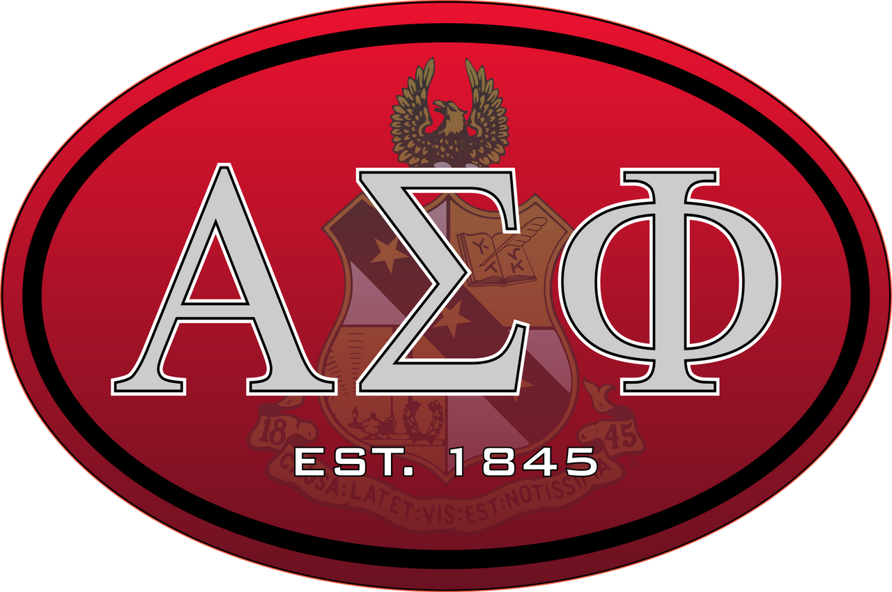 Alpha Sigma Phi Color Oval Decal Alpha Sigma Phi Color Oval Decal