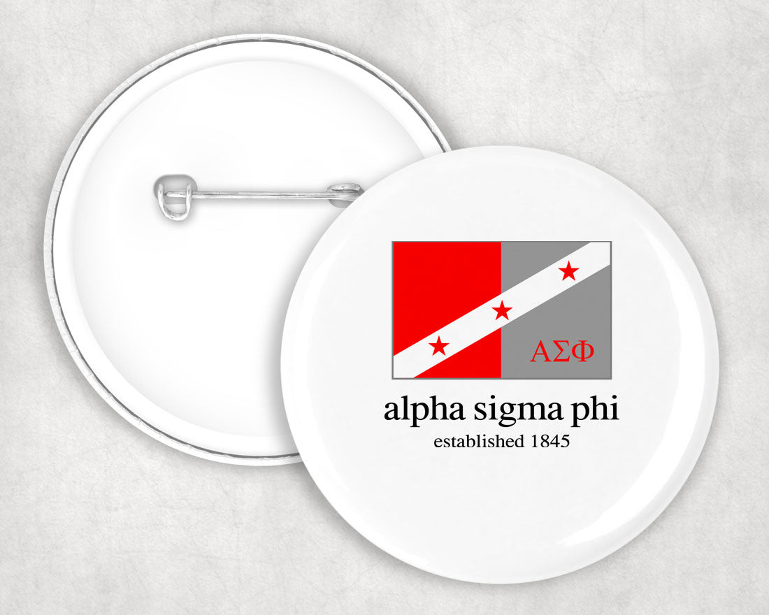 Alpha Sigma Phi Flag Button Alpha Sigma Phi Flag Button