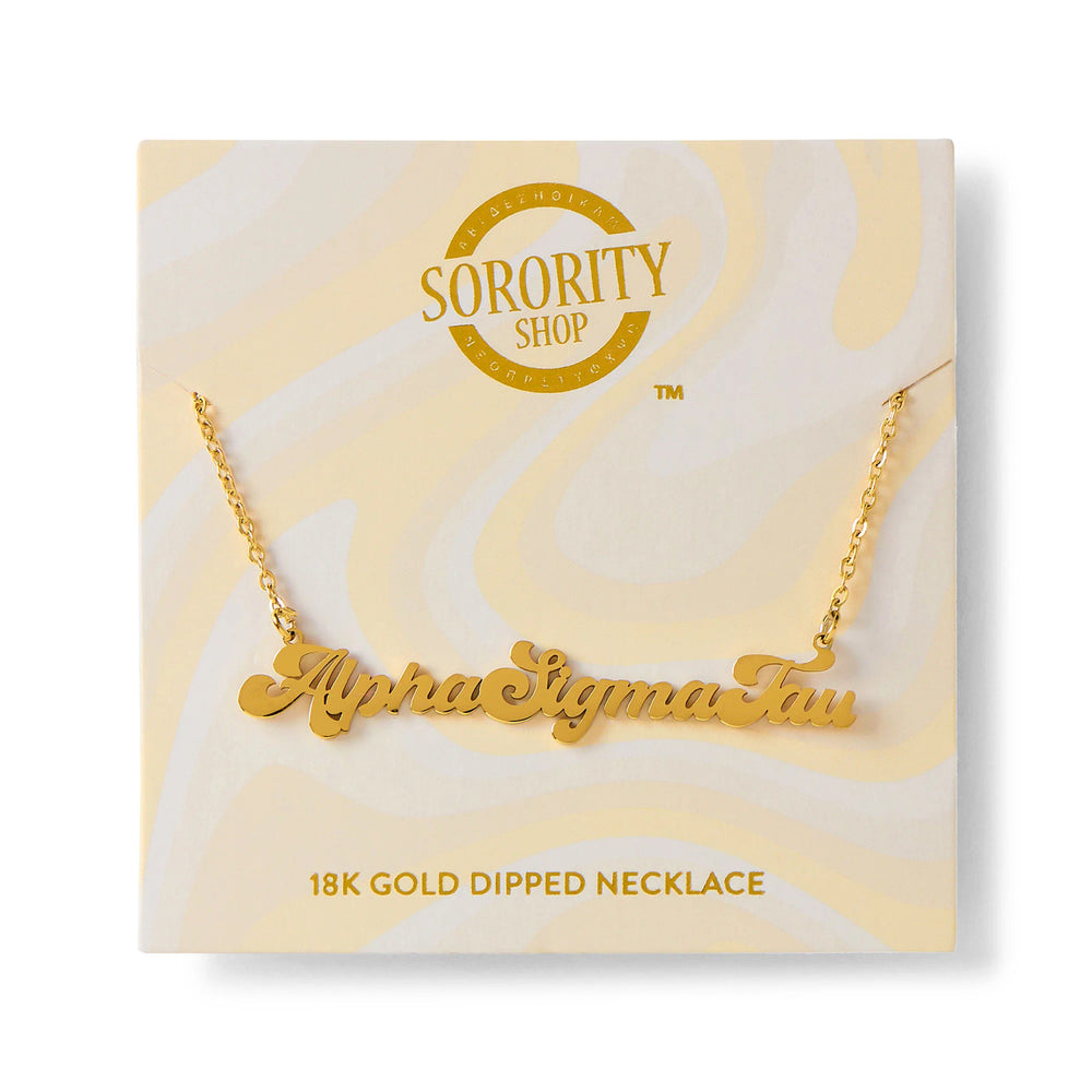 Alpha Sigma Tau Retro Nickname Necklaces Alpha Sigma Tau Retro Nickname Necklaces