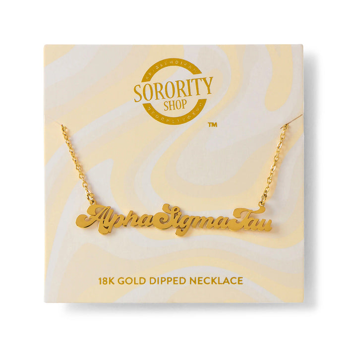 Alpha Sigma Tau Retro Nickname Necklaces Alpha Sigma Tau Retro Nickname Necklaces