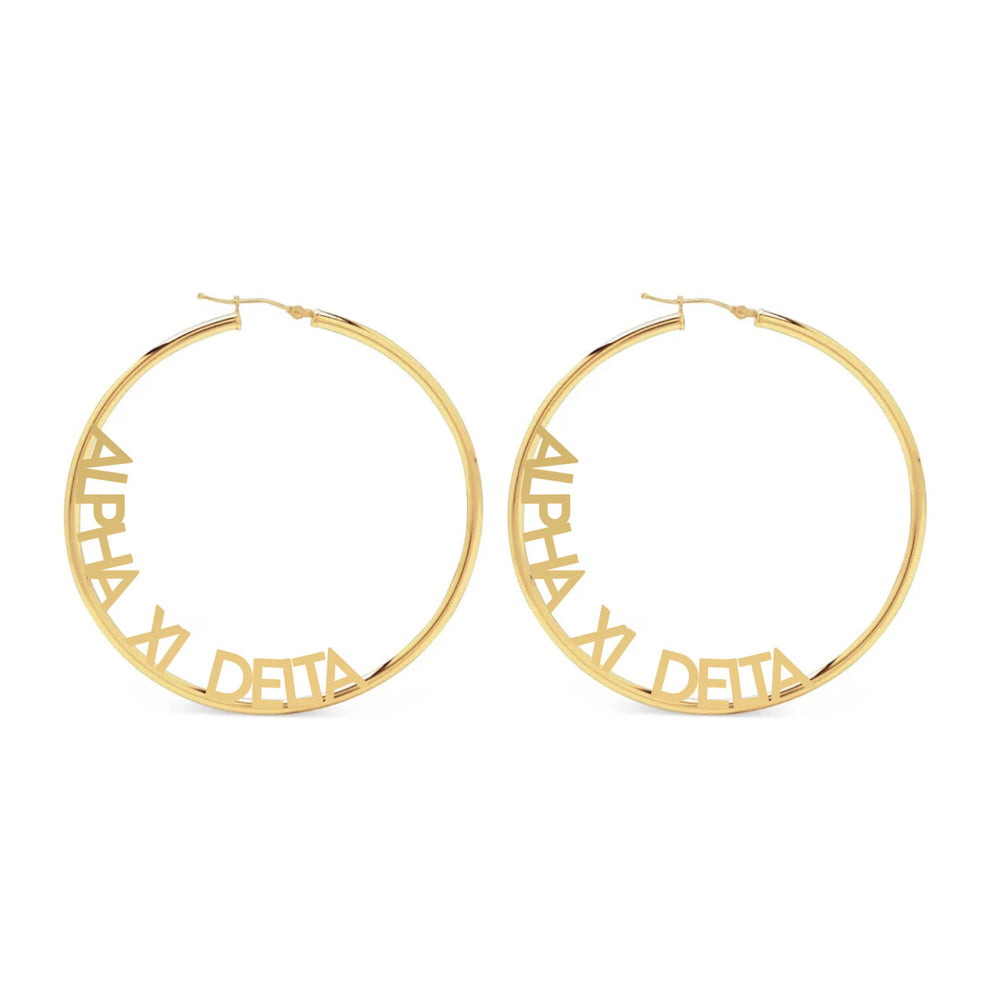 Alpha Xi Delta Hoop Earrings Alpha Xi Delta Hoop Earrings