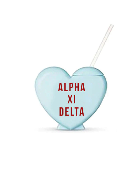Alpha Xi Delta Heart Shaped Tumblers Alpha Xi Delta Heart Shaped Tumblers