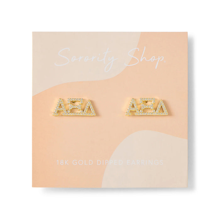 Alpha Xi Delta Studded Earrings Alpha Xi Delta Studded Earrings