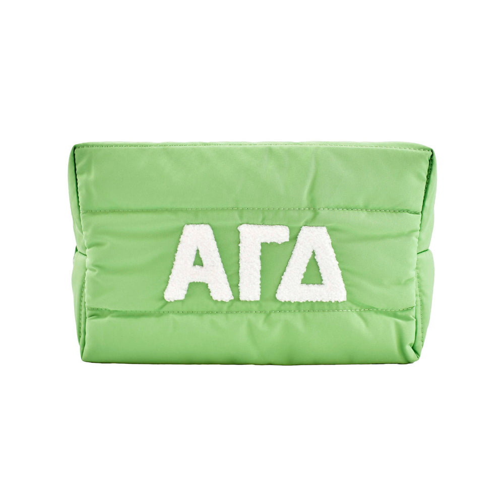 Alpha Gamma Delta Puffer Style Makeup Bag Alpha Gamma Delta Puffer Style Makeup Bag
