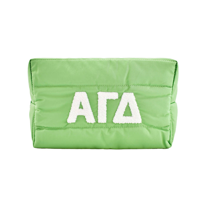 Alpha Gamma Delta Puffer Style Makeup Bag Alpha Gamma Delta Puffer Style Makeup Bag