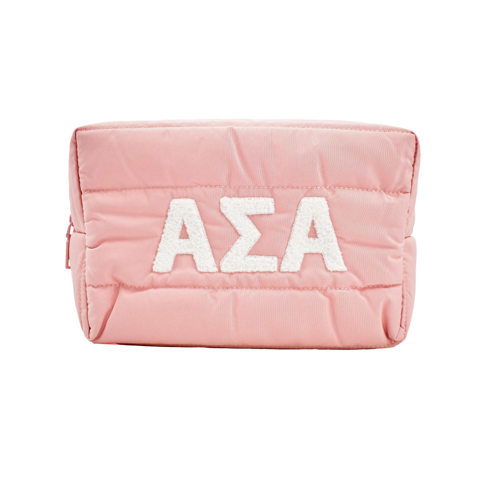 Alpha Sigma Alpha Puffer Style Makeup Bag Alpha Sigma Alpha Puffer Style Makeup Bag