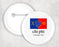Chi Phi Flag Button Chi Phi Flag Button