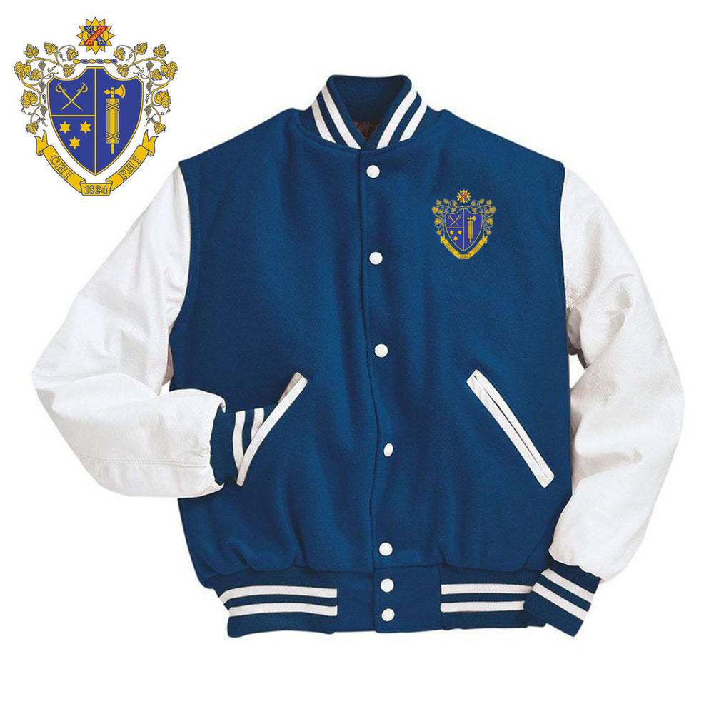Discount Chi Phi Varsity Crest Shield Jacket DISCOUNT-Chi Phi Varsity Crest - Shield Jacket