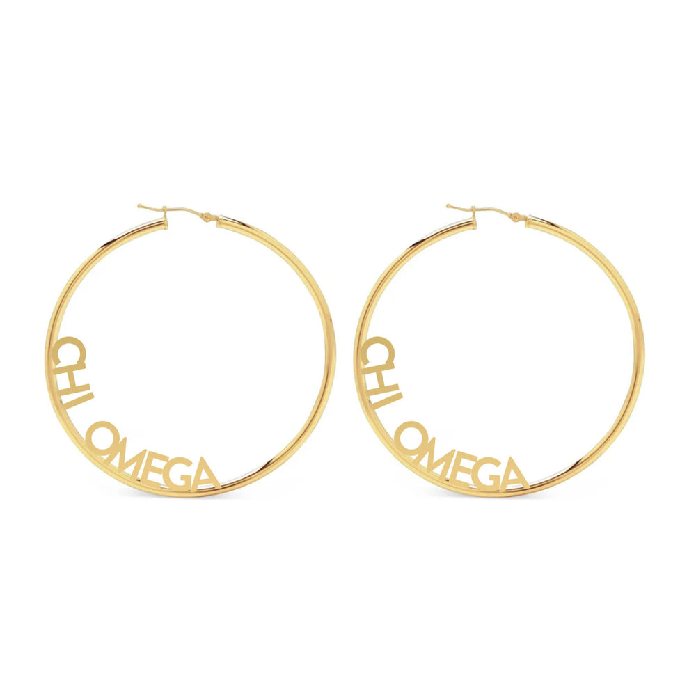 Chi Omega Hoop Earrings Chi Omega Hoop Earrings