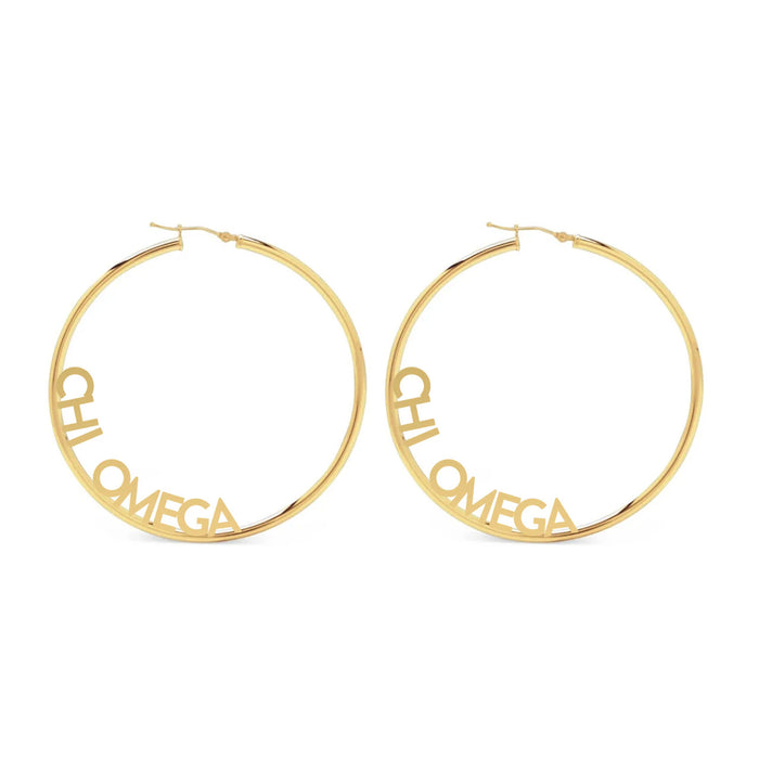 Chi Omega Hoop Earrings Chi Omega Hoop Earrings