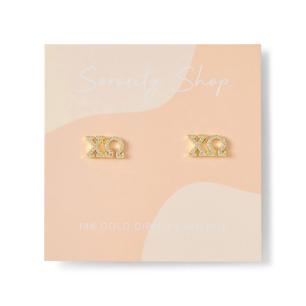 Chi Omega Studded Earrings Chi Omega Studded Earrings