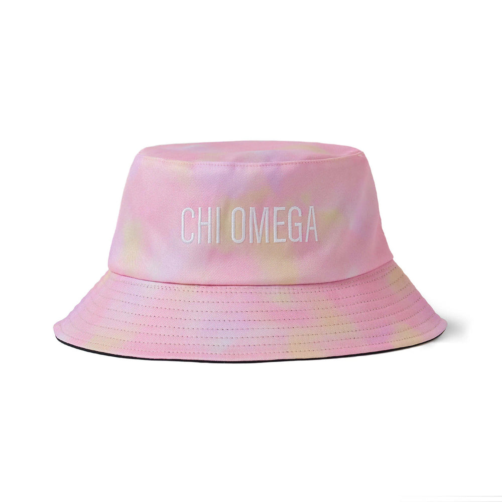 Chi Omega Tie Dye Pastel Bucket Hat Chi Omega Tie Dye Pastel Bucket Hat