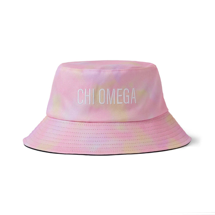 Chi Omega Tie Dye Pastel Bucket Hat Chi Omega Tie Dye Pastel Bucket Hat