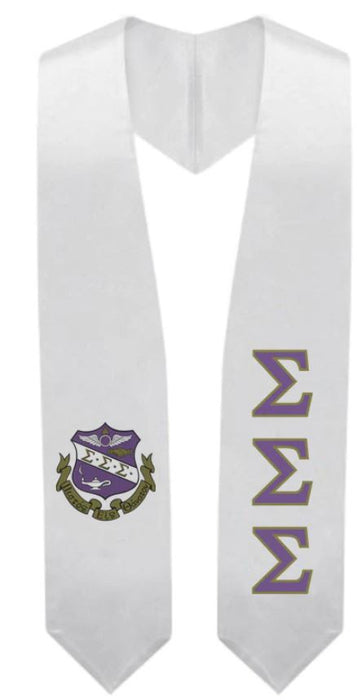 Sigma Sigma Sigma Super Crest Shield Graduation Stole Sigma Sigma Sigma Super Crest - Shield Graduation Stole