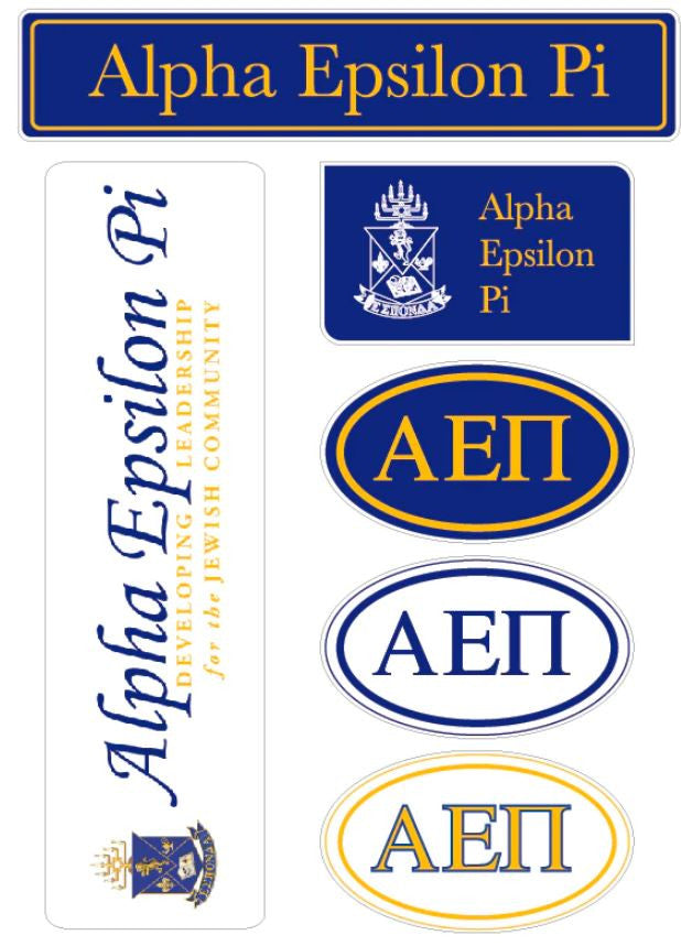 Alpha Epsilon Pi Fraternity Sticker Sheet Brand Focus Alpha Epsilon Pi Fraternity Sticker Sheet- Brand Focus