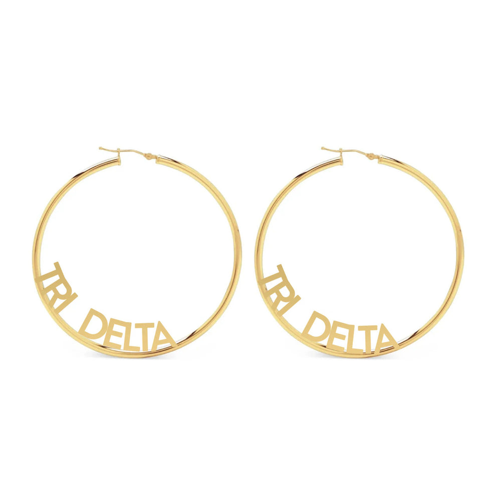 Delta Delta Delta Hoop Earrings Delta Delta Delta Hoop Earrings