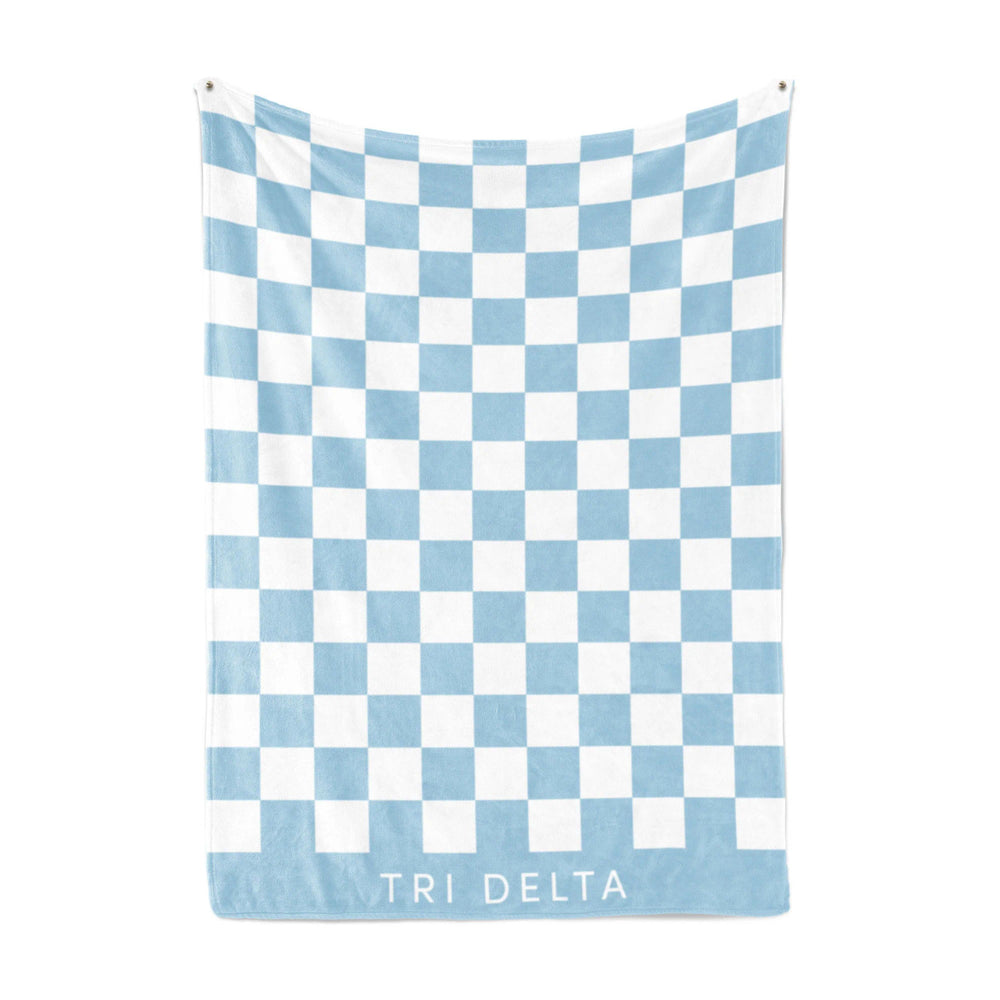 Delta Delta Delta Sherpa Checkerboard Throw Blankets Delta Delta Delta Sherpa Checkerboard Throw Blankets
