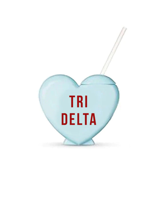 Delta Delta Delta Heart Shaped Tumblers Delta Delta Delta Heart Shaped Tumblers
