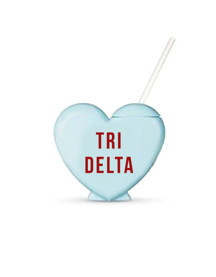 Delta Delta Delta Heart Shaped Tumblers Delta Delta Delta Heart Shaped Tumblers