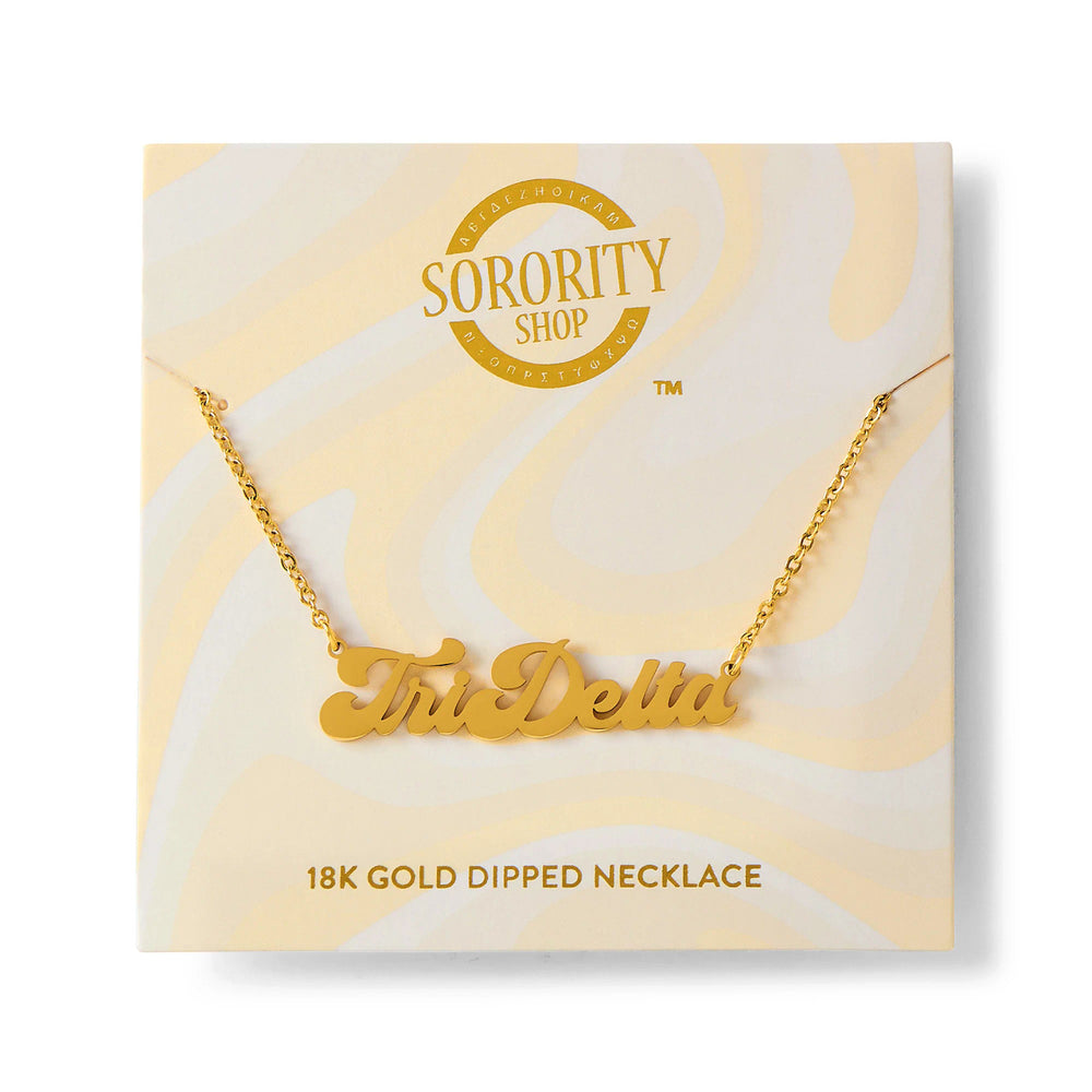 Delta Delta Delta Retro Nickname Necklaces Delta Delta Delta Retro Nickname Necklaces