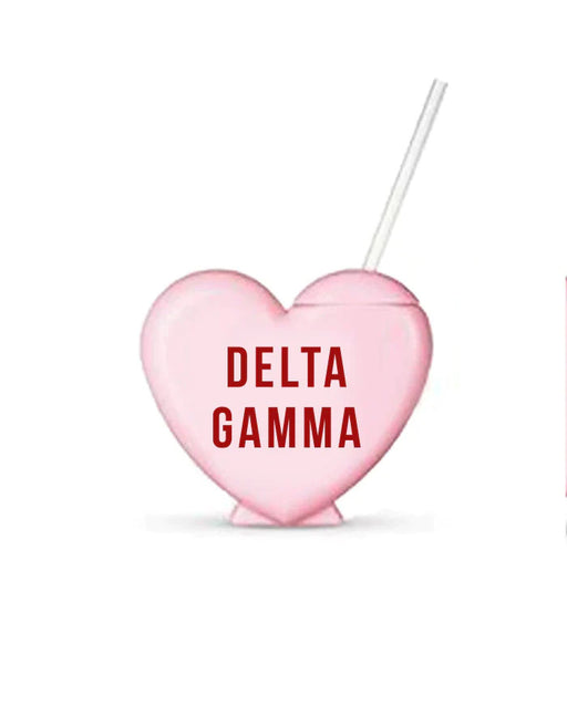 Delta Gamma Delta Gamma Heart Shaped Tumblers