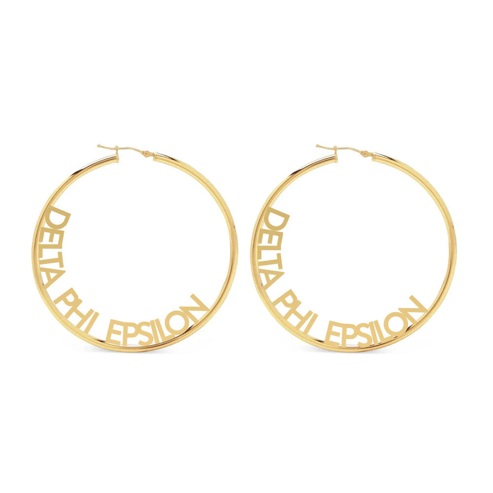 Delta Phi Epsilon Hoop Earrings Delta Phi Epsilon Hoop Earrings