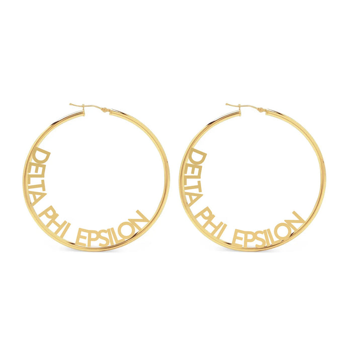 Delta Phi Epsilon Hoop Earrings Delta Phi Epsilon Hoop Earrings