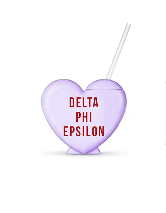 Delta Phi Epsilon Heart Shaped Tumblers Delta Phi Epsilon Heart Shaped Tumblers
