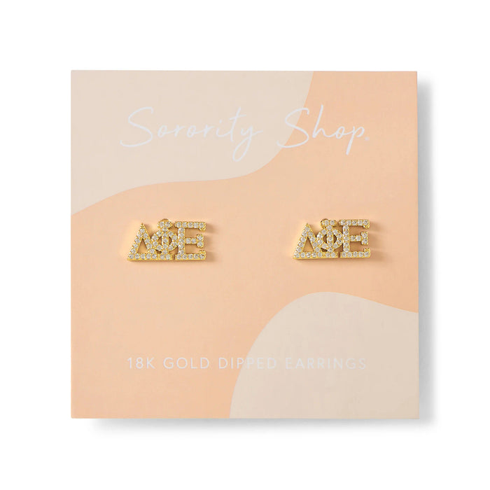 Delta Phi Epsilon Studded Earrings Delta Phi Epsilon Studded Earrings